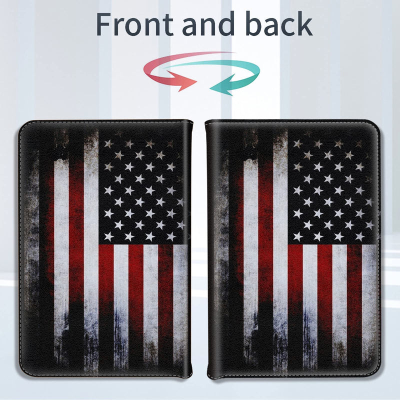 [Australia - AusPower] - Server Books for Waitress,PU Leather Waiter Book Server Wallet with Zipper Pocket,Cute Waitress Book&Waitstaff Organizer with Money Pocket Fit Server Apron,American Flag  American Flag 