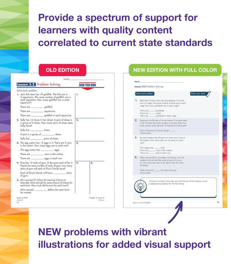 [Australia - AusPower] - Spectrum 3rd Grade Math Workbook, Mathematics Activity Book for Kids Ages 8-9, Multiplication, Division, Fractions, Addition and Subtraction with 4 Digit Numbers, Classroom or Homeschool Curriculum 