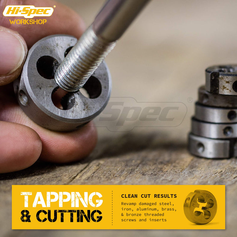 [Australia - AusPower] - Hi-Spec M3-M12 Metric Tap and Die Set with Alloy Steel Male Tap Set and Hand Tap Set 