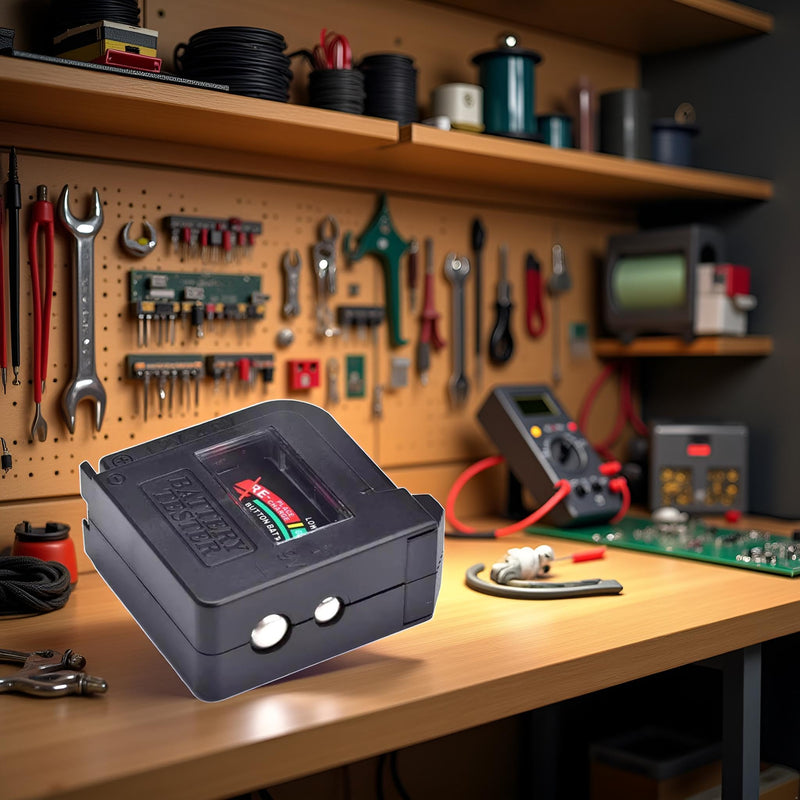 Black BT860 Tester Voltage Checkers Voltage Meter for AA AAA 9V 1.5V Button Cell Batteries Voltage Tester Electrical Equipment Tools for Home Improvement