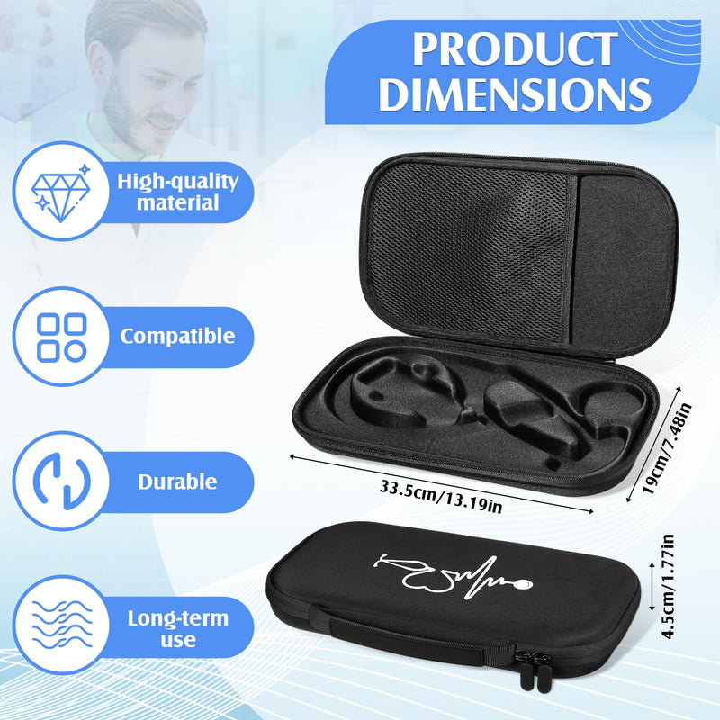 [Australia - AusPower] - 1 Pack Digital Stethoscope Case with Printed Pattern 13.19 x 7.48 x 1.77 Inches Large Travel Carrying Case Storage Bag Compatible with Digital or Cardiology Stethoscope 