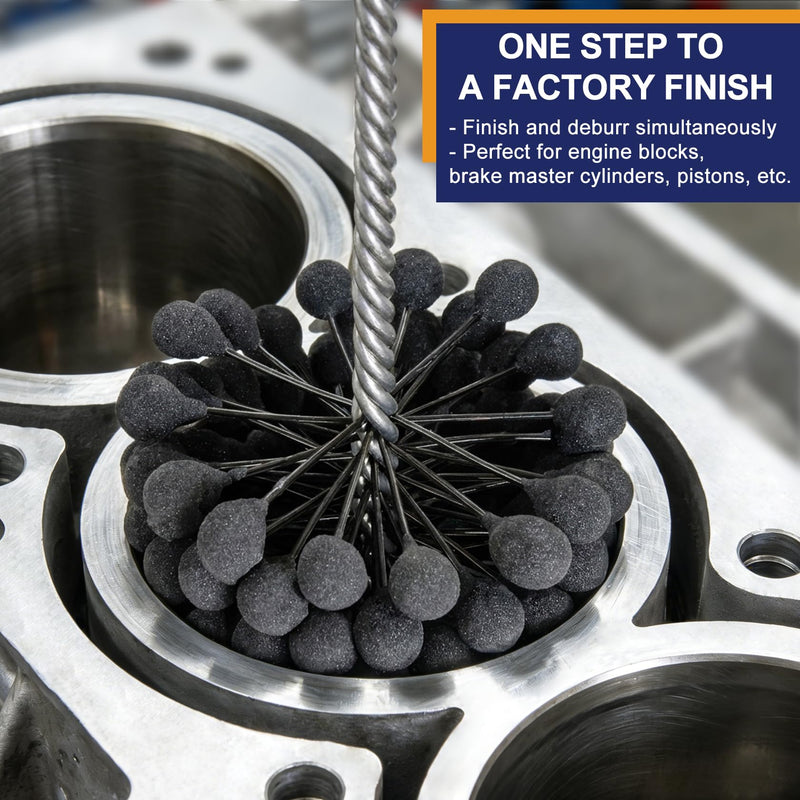 Garhgi 3.780 inch Cylinder Hone Tool Brush with 240 Grit Flexible Resilient Balls for 95mm(3.75") Automotive Engine Brake Rotor Piston Bore Restoration Crosshatching Deglazing (240 Grit, 3.78"(96mm)) 3.780"(96mm)