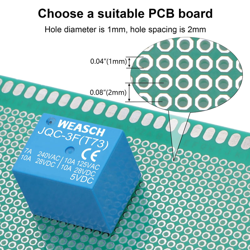 [Australia - AusPower] - 50Pcs PCB Power Relay JQC-3F(T73), DC 5V Coil, 7A 240VAC, SPDT, 5 Pins (50) 50 5VDC 