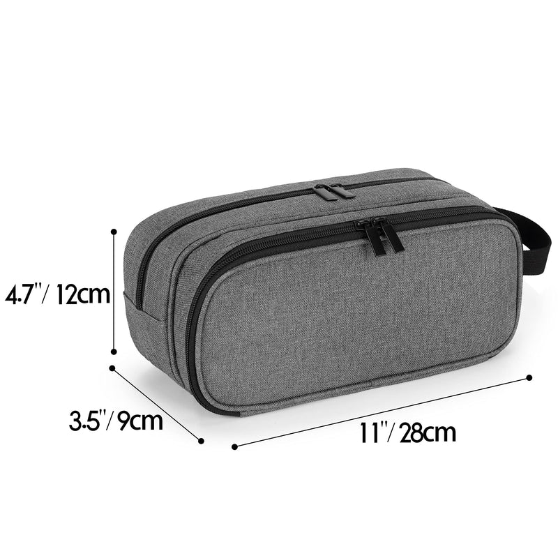 Trunab Stethoscope Bag Compatible with 3M Littmann/MDF/ADC, Gray | Holds two stethoscopes or BP cuffs, medical bag with extra pocket for nursing accessories gray