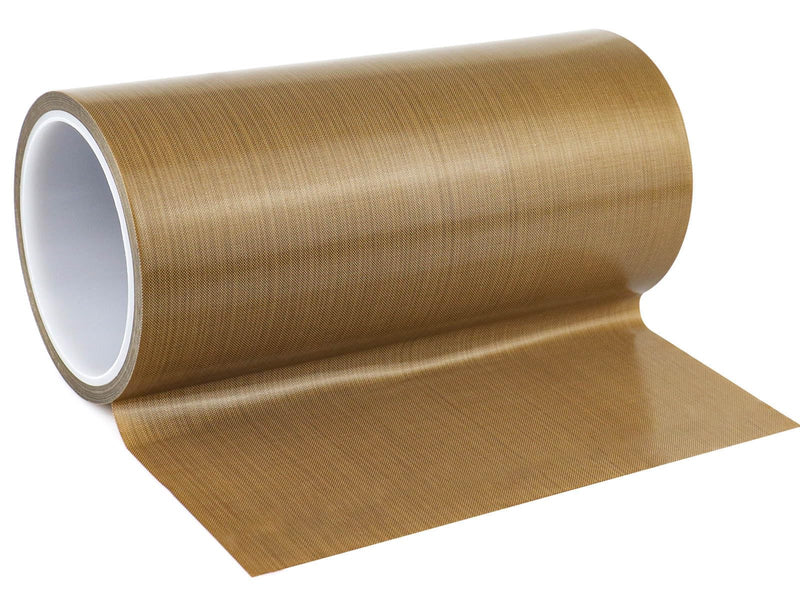 BOMEI PACK PTFE Glass Cloth Tape 6.3mil x 8 "x 33 ft High Temperature PTFE Tape Abrasion Resistant Surface Protection for Vacuum Sealer Machine, Hand Impulse Sealers Insulation Coated 1R Teflon 8in33ft