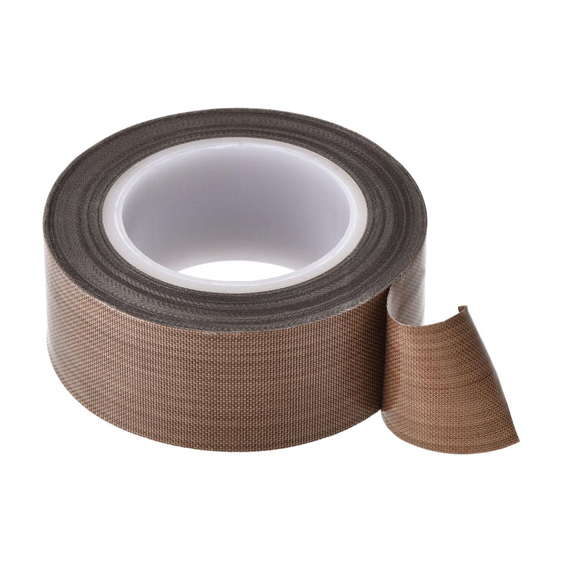 uxcell Heat Resistant Tape High Temperature Tape PTFE Film Adhesive Tape 25mm Width 10m 33ft Long Brown