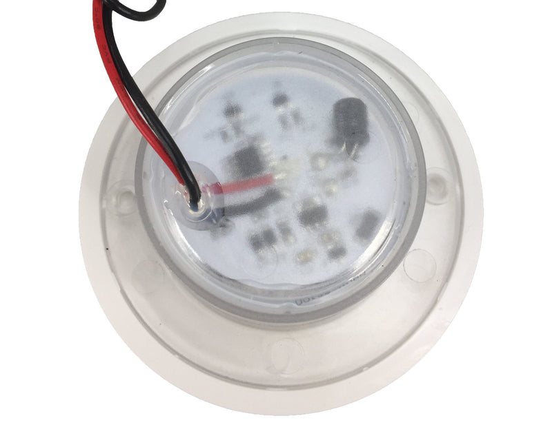 Pactrade Marine RV Boat Pontoon Red Green Blue White LED Courtesy Ceiling Light White Plastic Housing Glare Free Illumination Lens Energy Saving12V DC (Surface/Flush Mount) Surface / Flush Mount