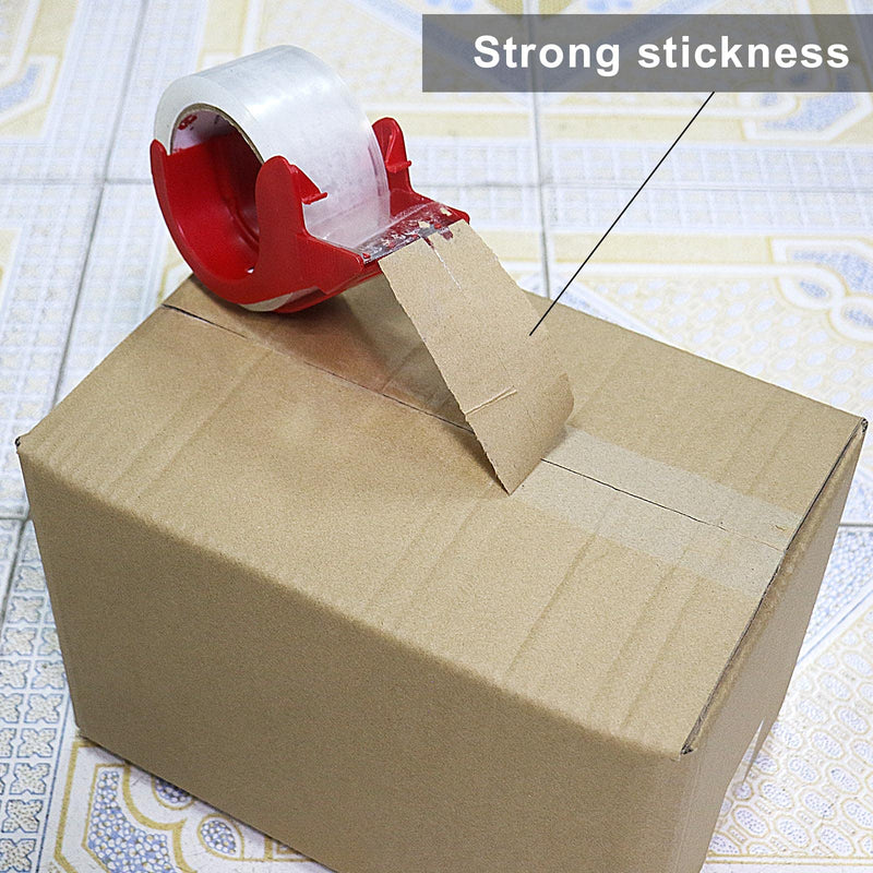 [Australia - AusPower] - BOMEI PACK Heavy Duty Clear Packing Tape,2 Rolls with refillable Dispenser,Noiseless Packaging Tape 1.88 Inches x 55 Yards,Industrial Grade Boxes Shipping Tape for Moving,Mailing and Storages 