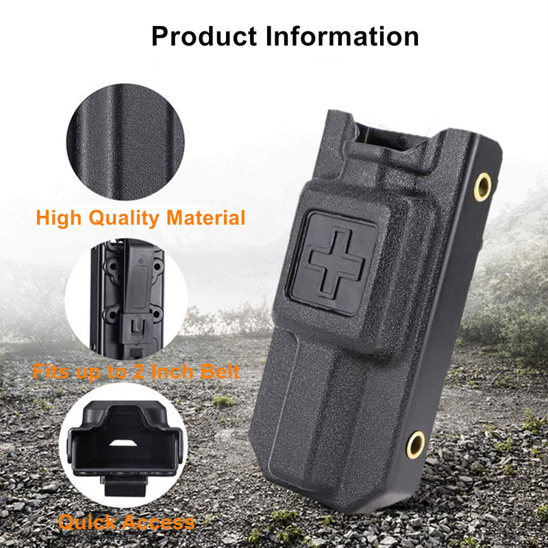 [Australia - AusPower] - 2 Pack Tourniquet Holder - Tourniquet Case for Generation 7 C-A-T Tourniquet, Belt Tourniquet Pouch Storage Box Tourniquet Carrier for Outdoor Hunting (Tourniquet Not Included) Black 