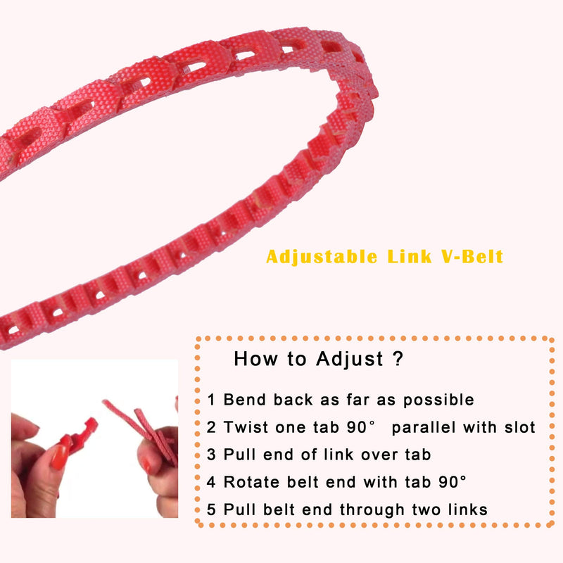[Australia - AusPower] - 10FT Power Twist V-Belt 1/2-Inch x 10 Feet A Type, Adjustable Link V - Belt for Lathes, Drill Press, Table Saws and Other Woodworking Tools Red 