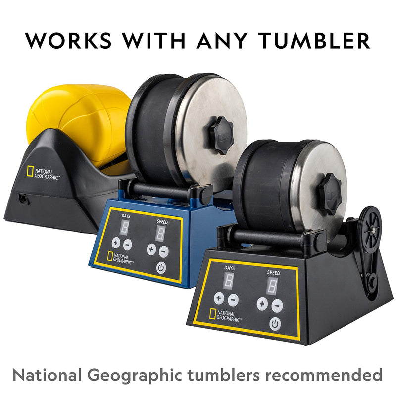 [Australia - AusPower] - NATIONAL GEOGRAPHIC Rock Tumbling Media – GemFoam Reusable Rock Polisher Foam, Use After Rock Tumbling Grit Cycles, Adds Shine to Tumbled Rocks and Minerals, Rock Tumbling Supplies New Polishing Foam 