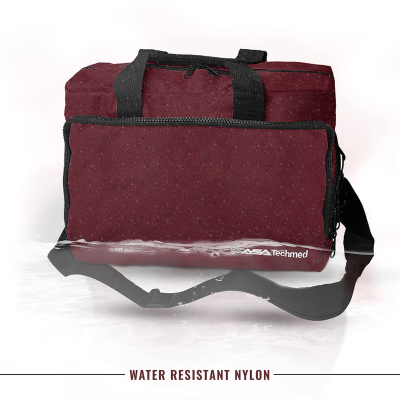 [Australia - AusPower] - ASA TECHMED Nurse Bag for Medical Equipment, Nurse Accessories Bag Ideal for Doctors, Nurses, Home Health Aids, Medical Students (Burgundy) 