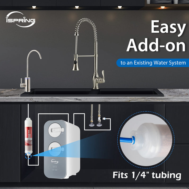 [Australia - AusPower] - iSpring FA15 10 inch inline 2 Layer Alkaline Replacement Filter Cartridge with Calcite and Mineral balls AK Water Filter Replacement 