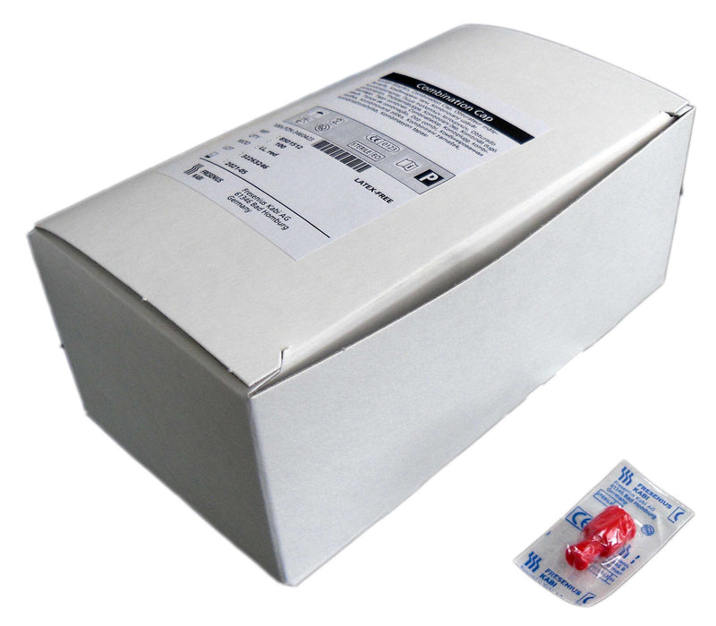 Luer Lock Combination Caps/Lids Sterile Sealing Caps for Disposable Syringes, Red