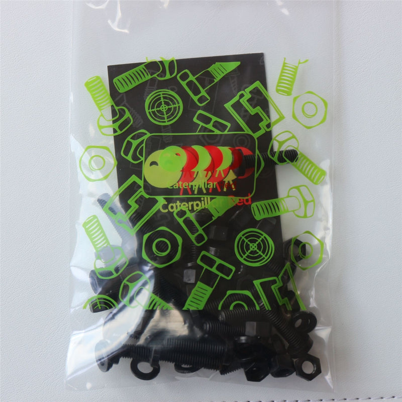 [Australia - AusPower] - 20 x Black Pan Head Screws Polypropylene (PP) Plastic Nuts and Bolts, Washers, M5 x 20mm, 13/64 x 25/32 