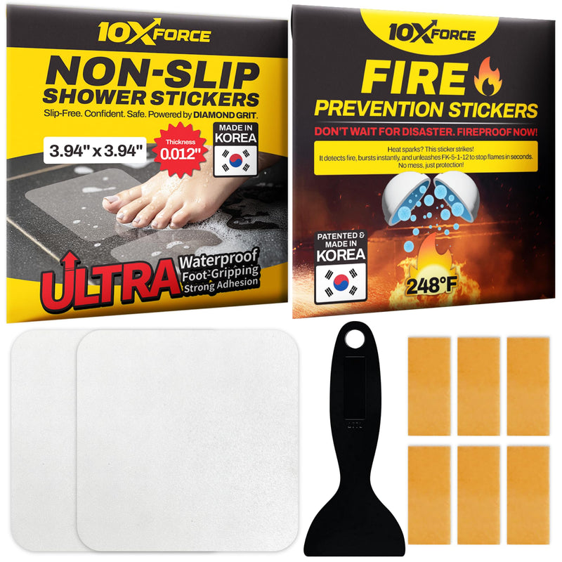 [Made in Korea] Home Safety Bundle – Outlet Fire Prevention Stickers + Ultra-Thin Bathtub Non-Slip Stickers