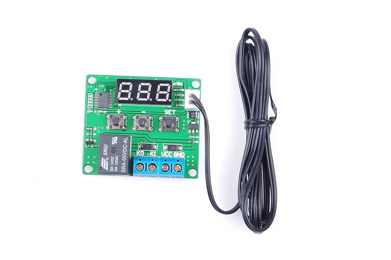 [Australia - AusPower] - NOYITO Digital Temperature Controller Module -58℉ to +257 ℉ Temperature Control Switch NTC Waterproof Sensor Probe - Green LED Display Suitable for kinds of temperature control system (5V) 5 Volt 