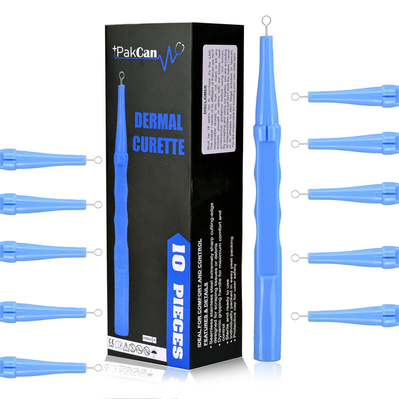 [Australia - AusPower] - Sterile Disposable Dermal Curettes, Easy Peel Packing - Box of 10 (5 mm) 5 mm 