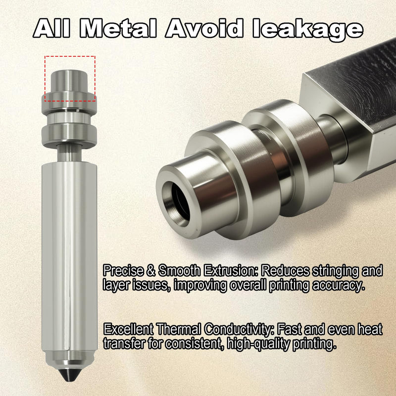 3PK 0.4MM Integrated Hardened Steel Nozzles for Kobra X Combo Quick-Swap High Flow High Speed Throat Tube Nozzles Print Head Extruder Kit Hot End for Anycubic Printer Kobra X 0.4MM