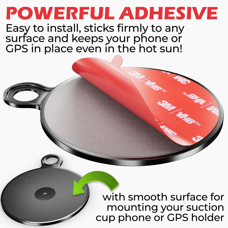 [Australia - AusPower] - Dashboard Pad Mounting Disk for Suction Cup - 3M Phone Car Mount Adhesive Replacement Pad - Ultra Sticky Adhesive Disc for Dash Cam, Fit for Garmin, Tomtom GPS & iOttie Car Mount - 75mm 3-Pack 
