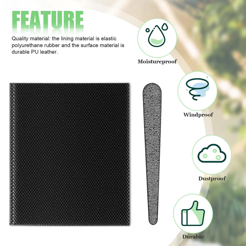 [Australia - AusPower] - 6 Pieces Self-Adhesive Door Corner Seals, Weather Stripping Draft Stopper, Door Frame Seal Corner Foam for Weather Protection, for Lsolation of Noise (Black) Black 