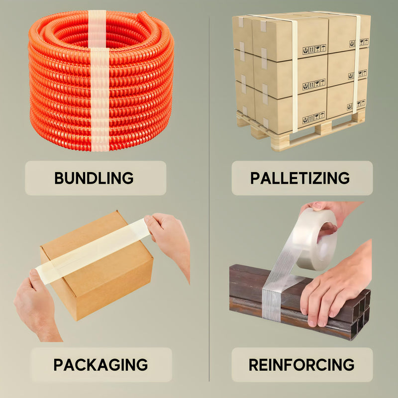 [Australia - AusPower] - Buck Strapping Tape 2 Inch x 60 Yds (180ft) - 5.5Mil Thickness, Heavy Duty Industrial Grade Mono Directional Fiberglass Reinforced Filament Tape with Synthetic PET Adhesive for Bundling & Palletizing 2 Inch x 60 Yards 1 Pack 