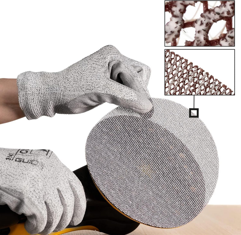 Mirka Abranet 5424105051 Mesh Sanding Discs, Diameter 150 mm, Velcro, Grit P500, Pack of 50, for Sanding Wood, Filler, Varnish, Plastic; Dust-free sanding | Mesh Sanding Discs P500 for Wood Spatula Paint Plastic High Dust Extraction Durable Grain P500