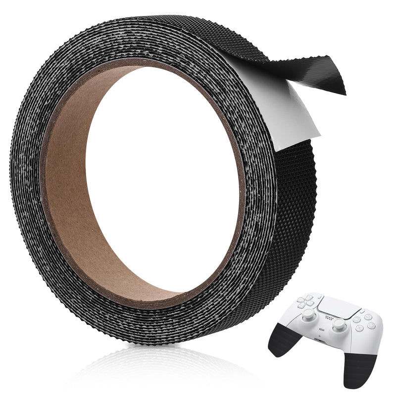 Rubber Grip Tape Anti Slip Tape, Ultra-Thin Strong Adhesive Anti-Slip Waterproof Heat Resistant Wear-Resistant Cushion Pad, Making Handles or Contact Surfaces Safer（Black, 1In x 16Ft）