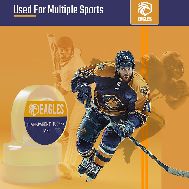 EAGLES 2 Pack and 1 Pack Clear Hockey Tape