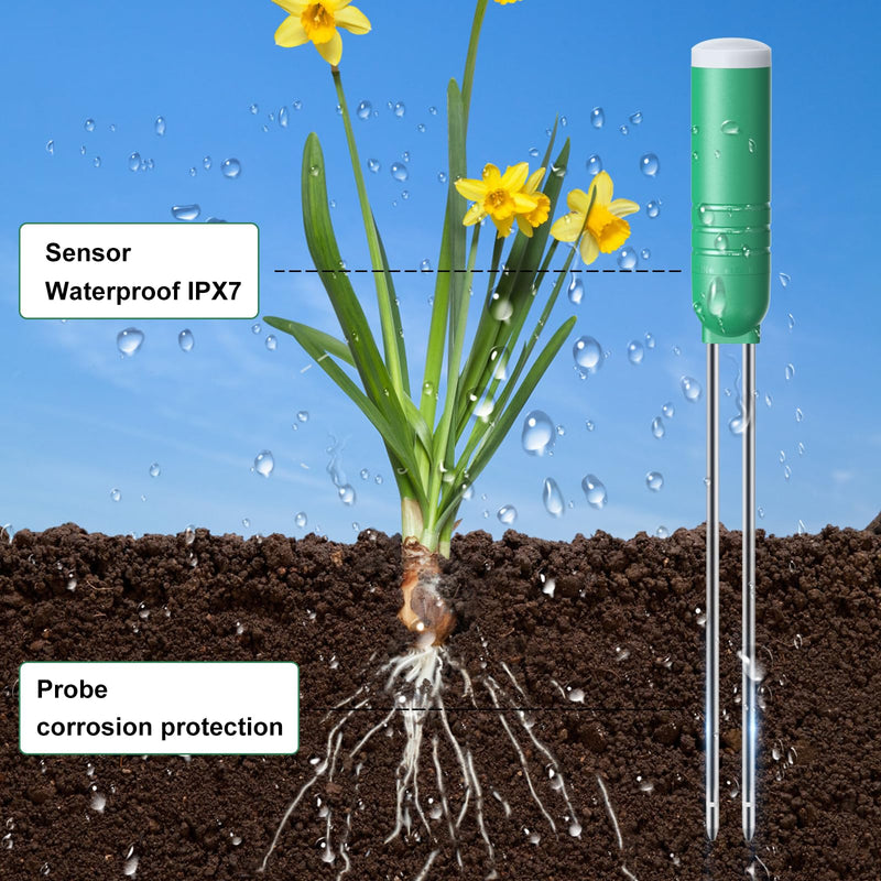 Soil Moisture Meter Plants, Garden Soil Moisture Meter Plants for Gardening, Lawns, Potted Plants Watering Indicator(Sensor only Without Battery) 1 Sensor