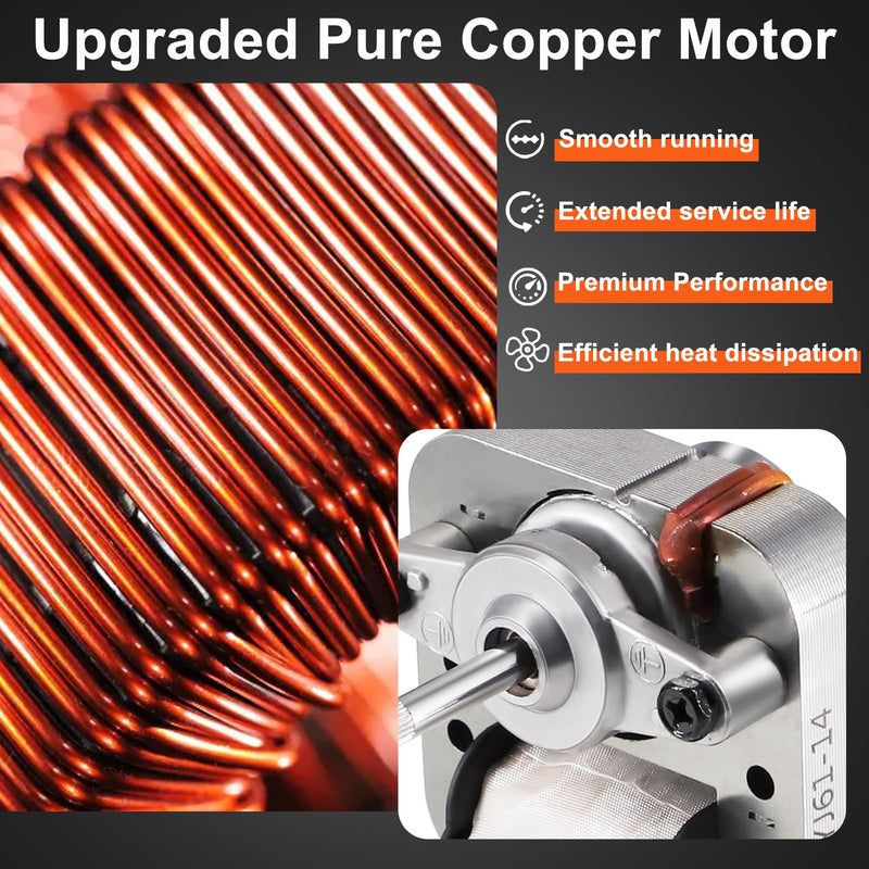 763RL B Unit, 769RL B Unit, S0503B000 50 CFM Bathroom Exhaust Fan Replacement Motor for Broan Nutone 763RLN B, 763RLN-R01, 763RL/769RL A Unit, 769RF B/769RL B(70 CFM), 2.0 Sone, Quieter Copper Motor. without bracket
