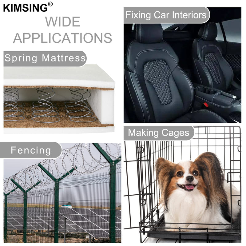 [Australia - AusPower] - KIMSING SC760 16 Gauge 5/8'' Crown Galvanized C Ring Staples C-Rings Hog Rings, Wire Fencing Staples, Fasteners for C Ring Stapler, Hog Ring Tool, C Ring Plier, 1000 PCS/Pack 