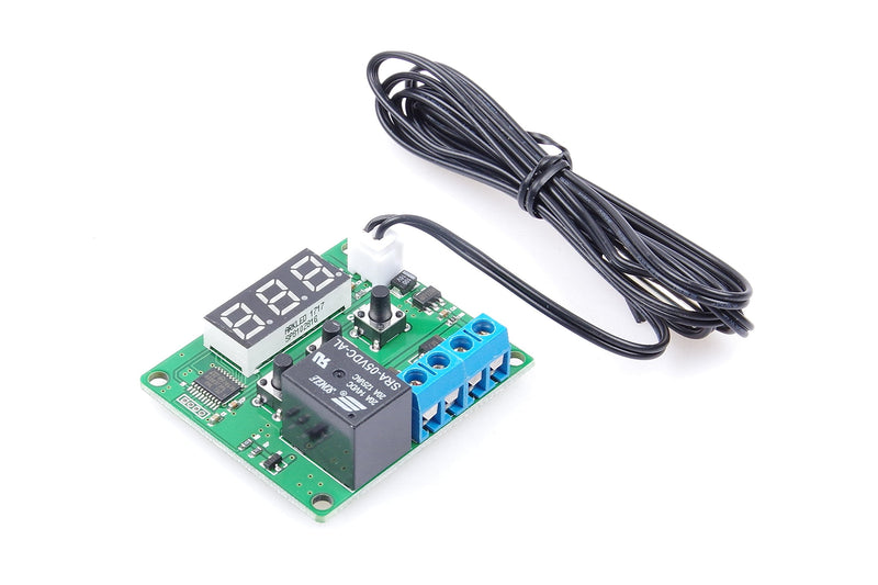 [Australia - AusPower] - NOYITO Digital Temperature Controller Module -58℉ to +257 ℉ Temperature Control Switch NTC Waterproof Sensor Probe - Green LED Display Suitable for kinds of temperature control system (5V) 5 Volt 