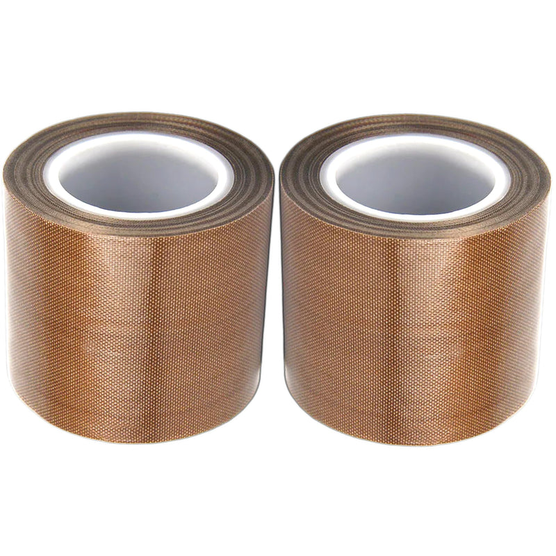 Teflon Tape 2 inch x 33 Feet x 0.18mm, 2roll Low Friction Tape High Temp Adhesive Tape,Abrasion Resistant,Surface Protection for Wood,Drawer,Cabinet,Furniture,Vacuum Sealer & Hand Impulse Sealers 2roll: 2 inch