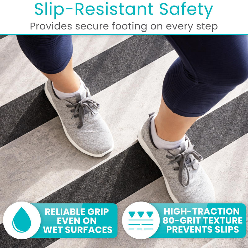 Vive Grip Tape (30 Feet) - Anti Slip Traction Tread for Indoor and Outdoor Use - Heavy Duty Waterproof Stickers for Safety, Stairs, Deck, Steps - Non Skid Adhesive for Elderly, Seniors, Men, Women 4 Inch x 30 Feet
