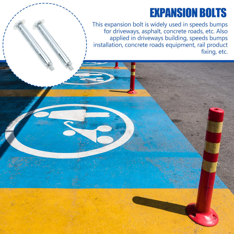 [Australia - AusPower] - POPETPOP Screws Steel Spikes Bolt Anchors for Bumps, 10pcs Expansion Bolt Asphalt Concrete Roads Anchor Bolt for Driveway Bolts 