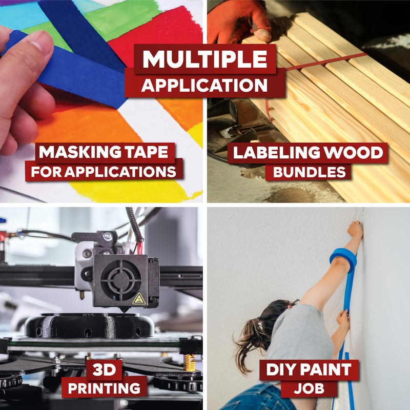 XFasten Professional Blue Painters Tape, Sharp Edge Line Technology, 1.5 Inches x 60Yards (3-Pack) - Produces Sharp Lines and Residue-Free Artisan Grade Clean Release Wall Trim Tape 1.5 Inches x 60 Yards (3-Pack)