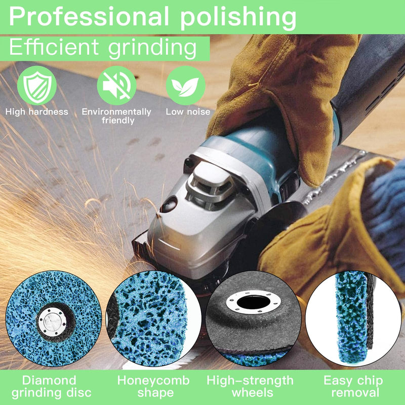 [Australia - AusPower] - BnaFortna 125 x 22 mm CSD Disc Grinding Disc - Diamond Coarse Cleaning Disc for Angle Grinder, Cleaning Disc Set, for Rust Removal, Welds, Paint, Rust (5 Pieces) 