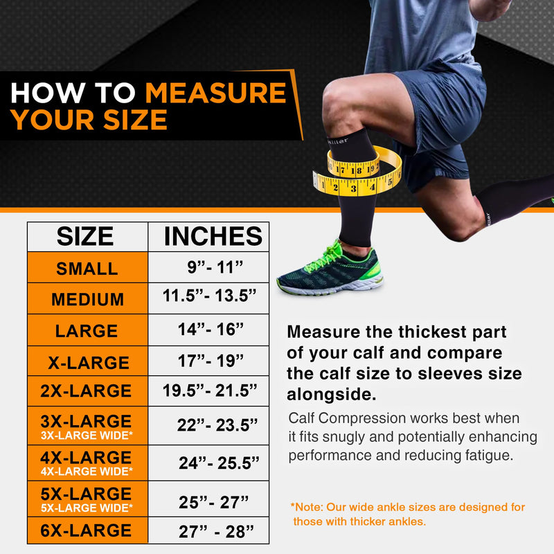 [Australia - AusPower] - Doc Miller Compression Calf Sleeve for Men & Women, Premium Medical Grade, 20-30mmHg Graduated, Shin Splints, 1 Pair Medium Black 