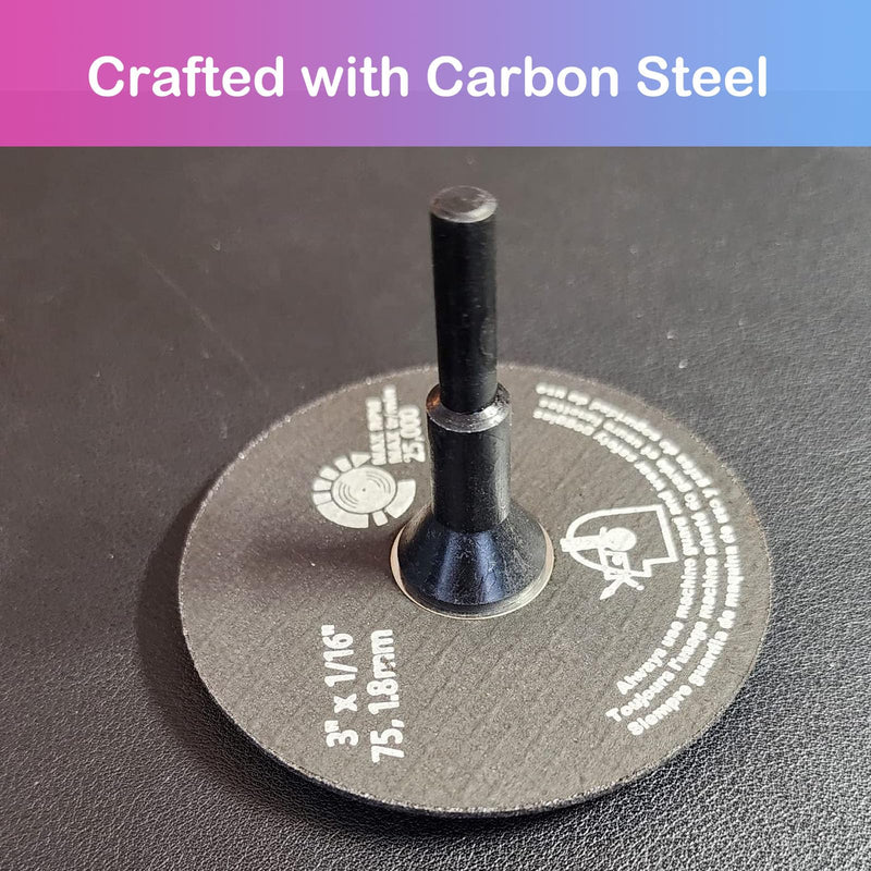 [Australia - AusPower] - Cut-Off Wheel Mounting Mandrel Holder 3/8" & 1/4" Arbor Hole with 1/4" Shaft Stem for Die Grinder Accessories Drill Rotary Tool(3 Pack) 