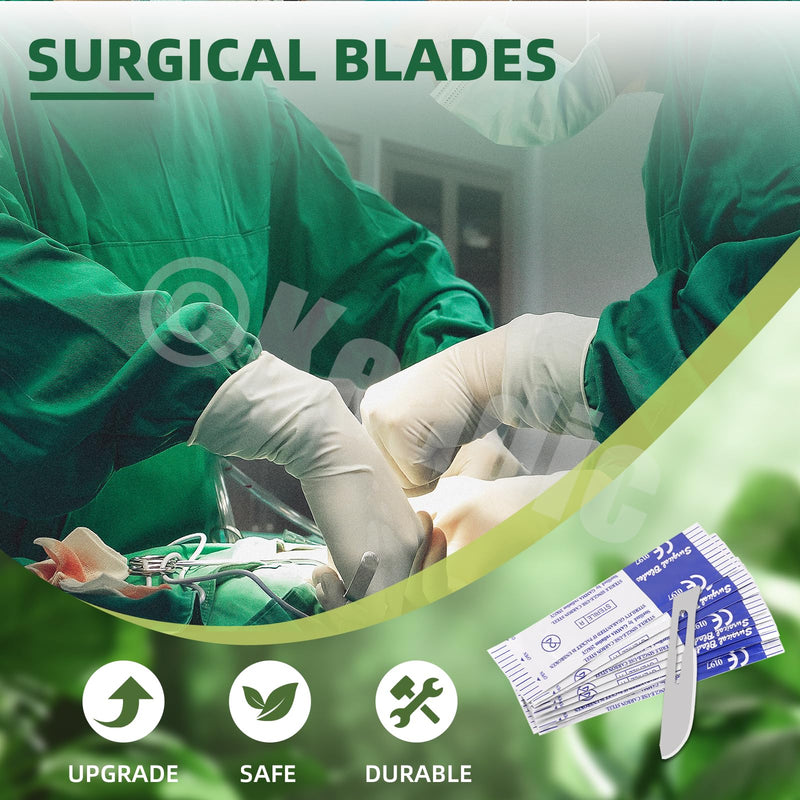 [Australia - AusPower] - Keadic 76Pcs 2 Style Scalpel Blades Handle with #10#11#12#15#20#21#22#23#24 Surgical Sterile Blades, Laboratory Blade-Lab Knives for Callus Removal, Practicing Cutting, Sculpting #10 #11 #12 #15 #20 #21 #22 #23 #24 
