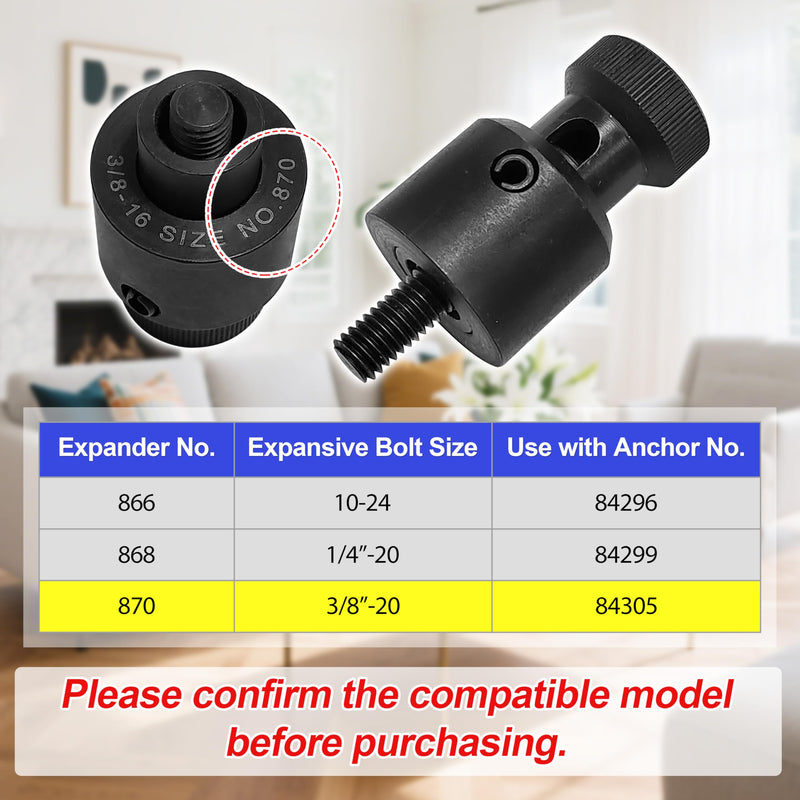 Screw Anchor Expander 870 Replacement for Greenlee Compatible with Anchor 84305 Power Drill Part for Caulking Anchor Size 3/8" - 16（Pack of Two） Screw Anchor Expander # 870 （pack of two）