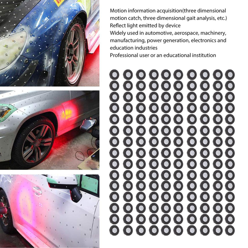 Hyuduo High Reflective 3D Scanning Markers Magnetic Targets 6mm OD 150pcs Reusable Strong Adhesive PET Film for Automotive Aerospace Metrology Inspection