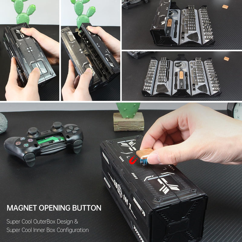 Mini Precision Manual Screwdriver Set,JAKEMY 180 in 1 Laptop Screwdriver Repair Tool Kit,Magnetic Multi-Bit Tiny Manual Screwdriver Bit Kit for DIY,Computer,PS5,Xbox,RC Car,Jewelers,Glasses,Watch,Home Jm-168