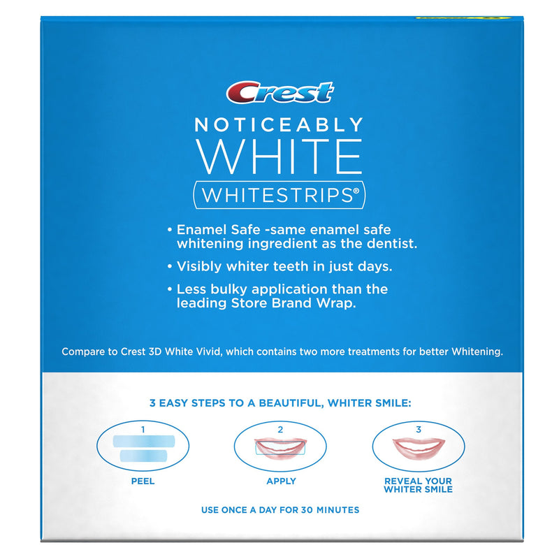 [Australia - AusPower] - Crest 3D Whitestrips, Noticeably White, Teeth Whitening Strip Kit, 20 Strips (10 Count Pack) 