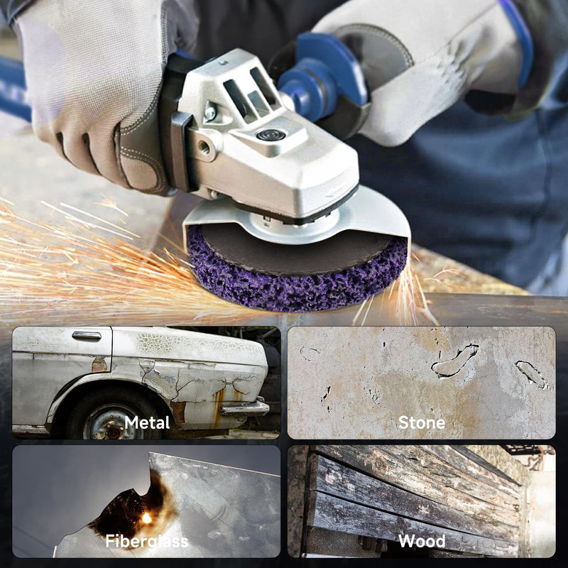[Australia - AusPower] - 6PCS 4" x 5/8" Strip Discs for Angle Grinder, Paint Stripping Wheel for Removing Rust, Paint, Oxidation, Welds, Coating 4 inch 