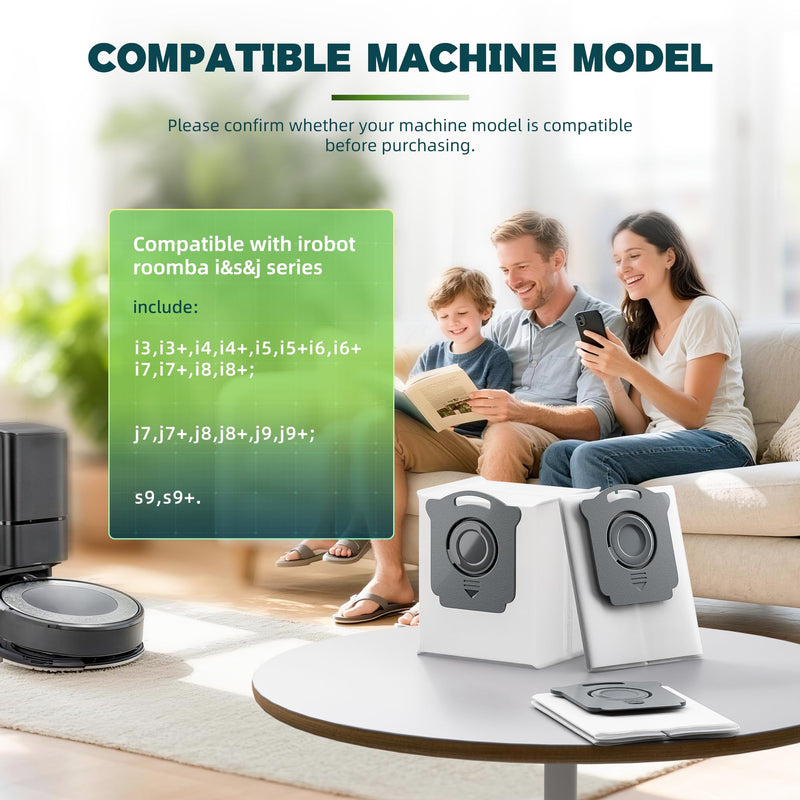 [Australia - AusPower] - 24 Pack Vacuum Bags Replacement for iRobot Roomba Vacuum Bags i7, i7+, i3, i3+, i1+, i4, i4+, i6, i6+,j6,j7,j7+,i8,i8+,s9,s9+,104 105 405 504 505 507 Clean Base Automatic Dirt Disposal Bags 24 