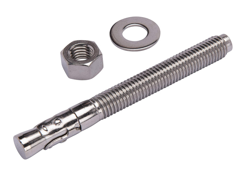 [Australia - AusPower] - Bolt Dropper 1/2" X 5-1/2" Wedge Anchor (5pc), 18-8 Stainless Steel Corrosion Resistant Commercial Grade Washers and Nuts Included Choose Size 1/2" x 5-1/2" 