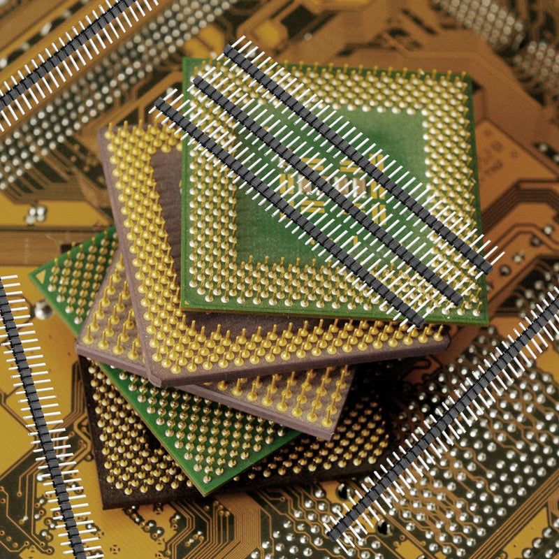 [Australia - AusPower] - 2.54 mm Pitch Straight Single Row Header Connector 1 x 40 Pins (50 Pieces) 