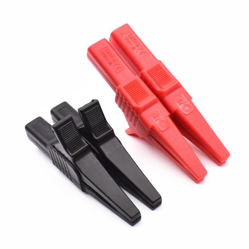 [Australia - AusPower] - 10Pcs 1000V 32A Heavy Duty Full Insulated Automotive Car Battery Alligator Clips Electrical Test Clips with 4mm Banana Jack Socket for Multimeter Test Leads 